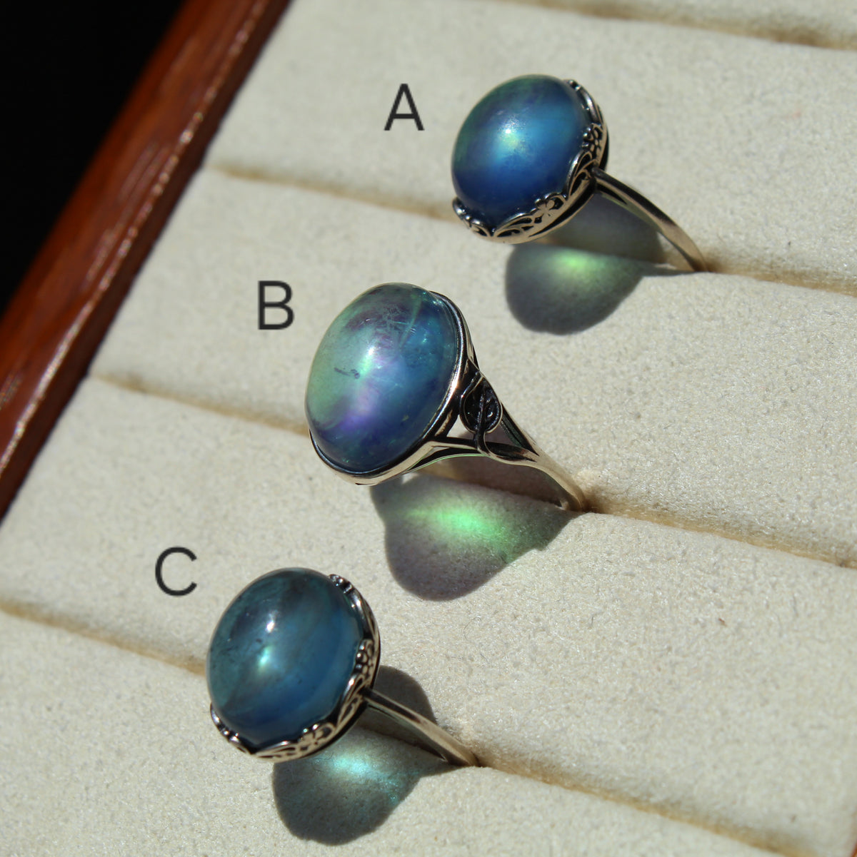 Aquamarine Ring • 925 Sterling Sliver • Size Adjustable