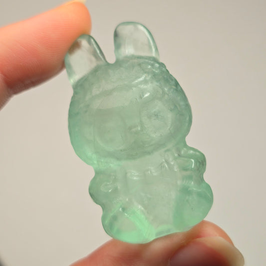 Fluorite Labubu Carving