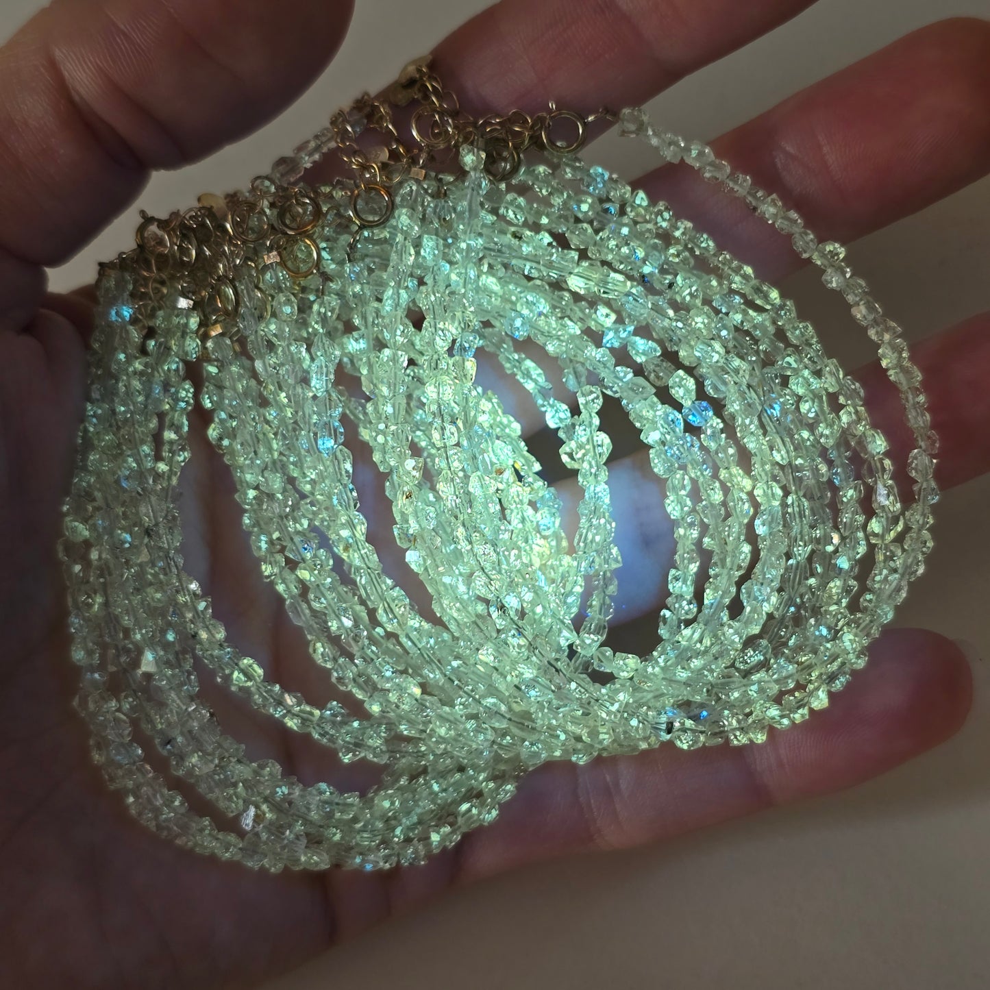 Faceted Petroleum Quartz Clasp Bracelet