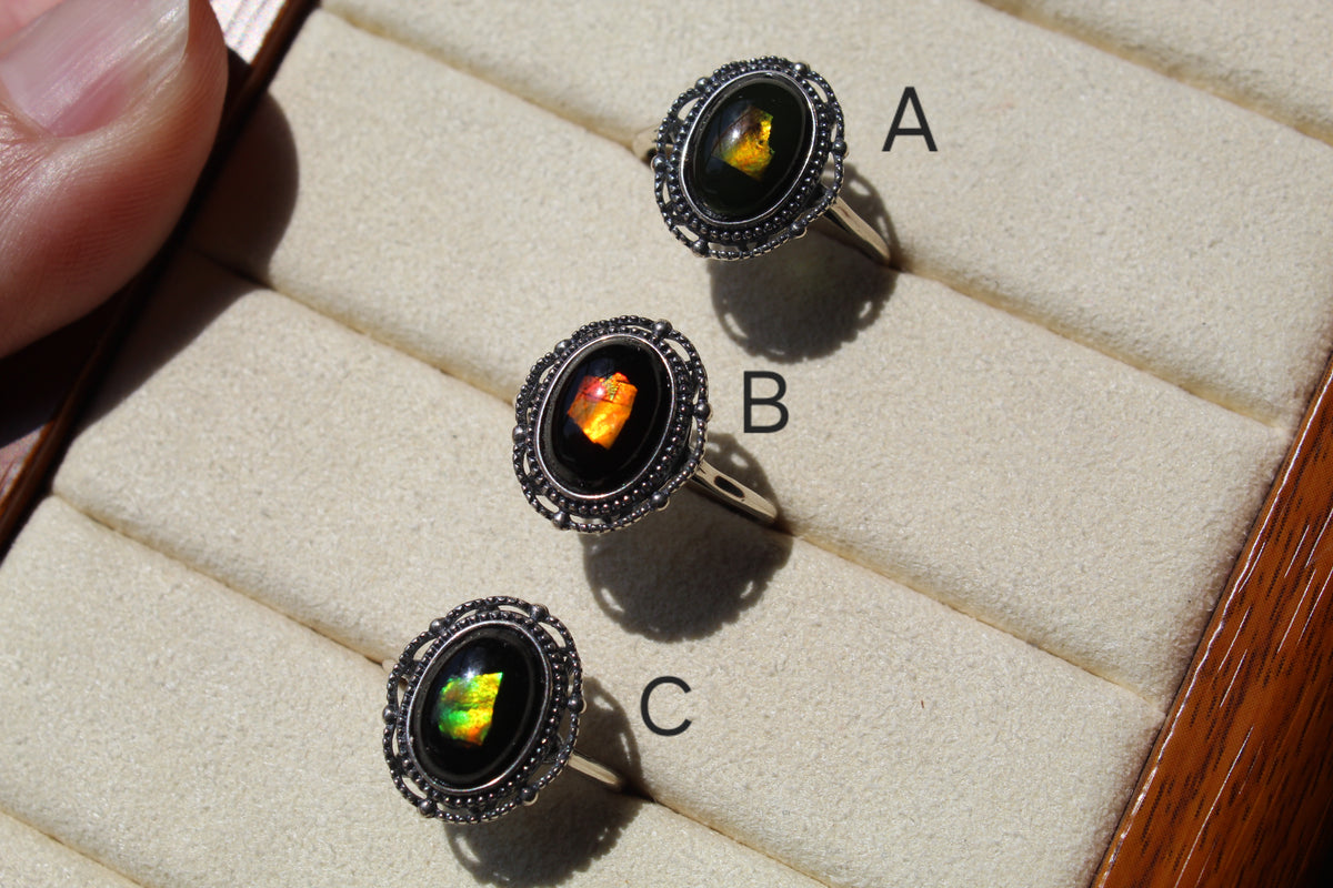 Opal Ring • 925 Sterling Sliver • Size Adjustable
