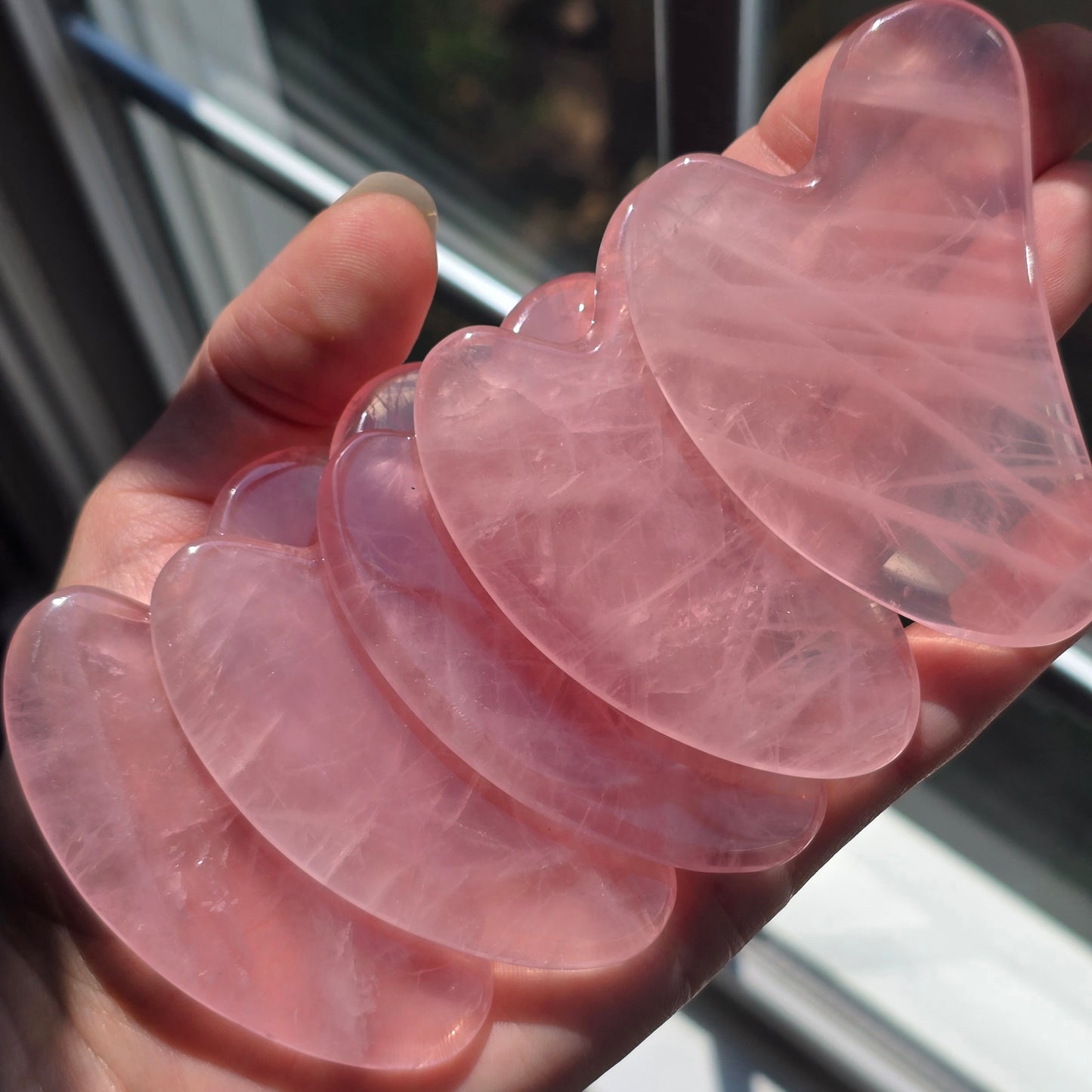 Gemmy Rose Quartz Gua Sha