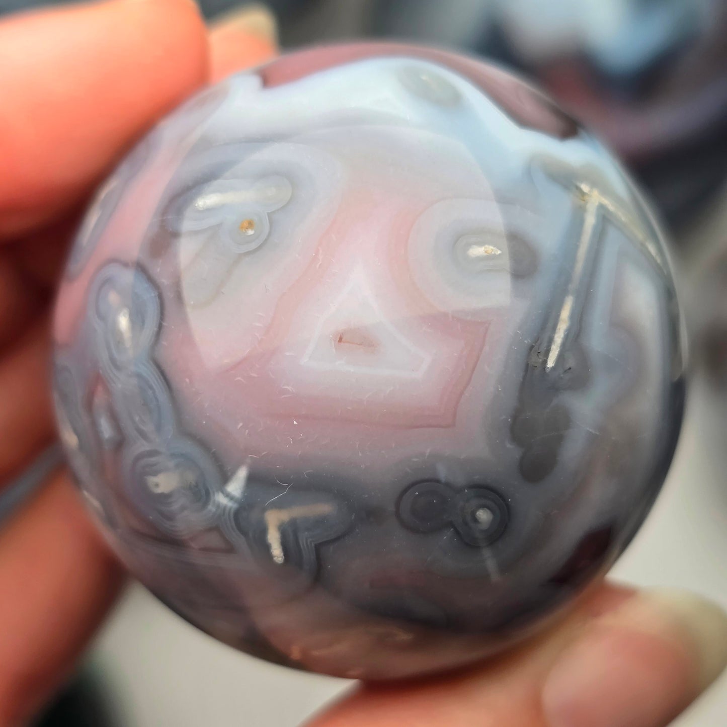Mozambique Agate Sphere 🩵