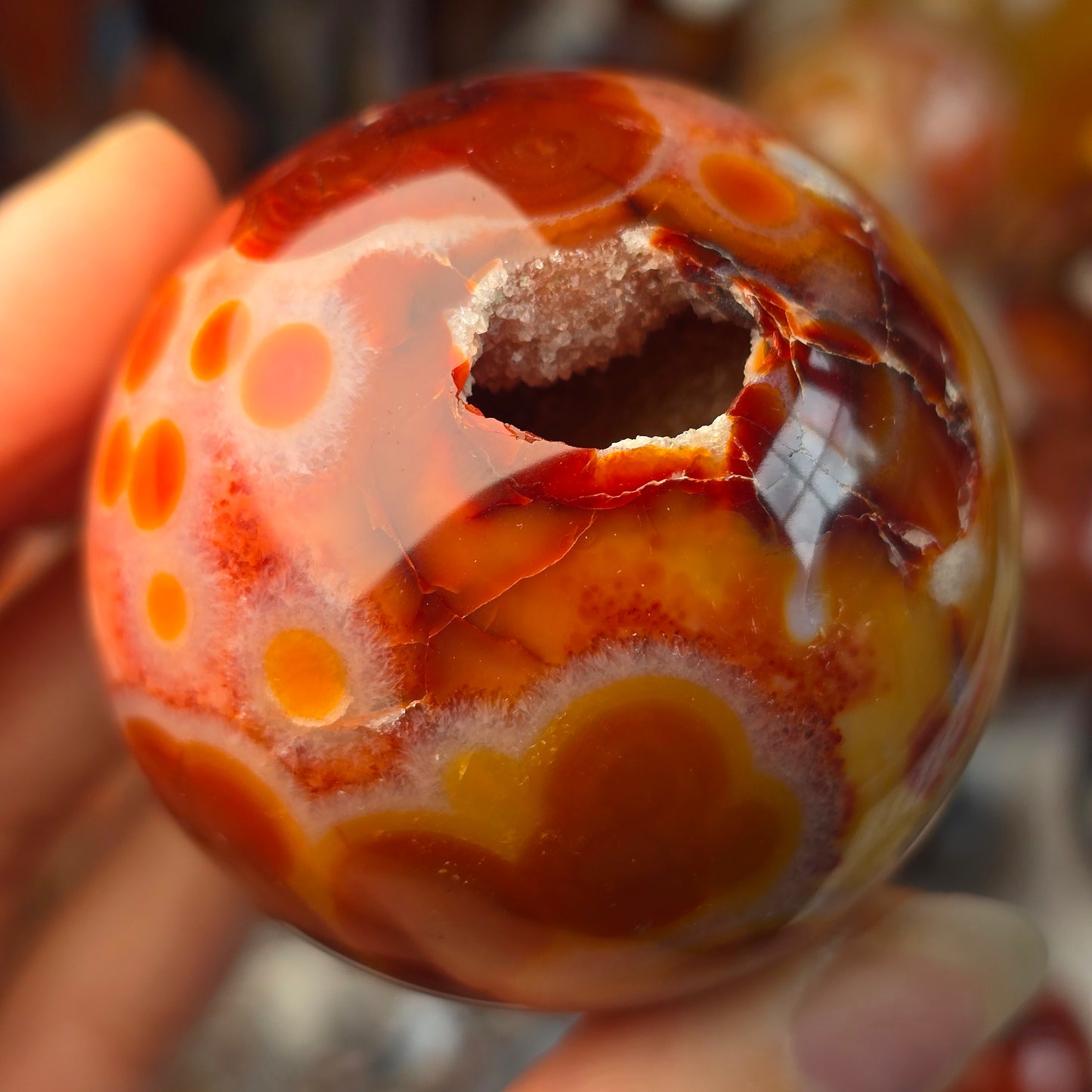 Funky Carnelian Sphere 🧡