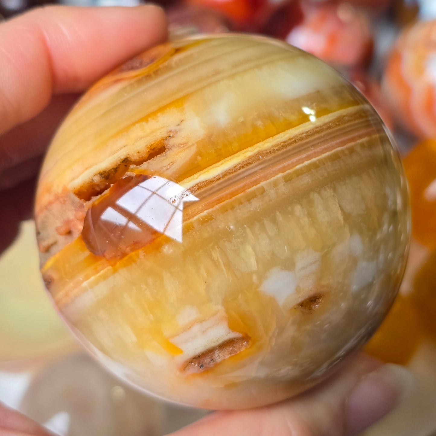 Funky Carnelian Sphere 💛