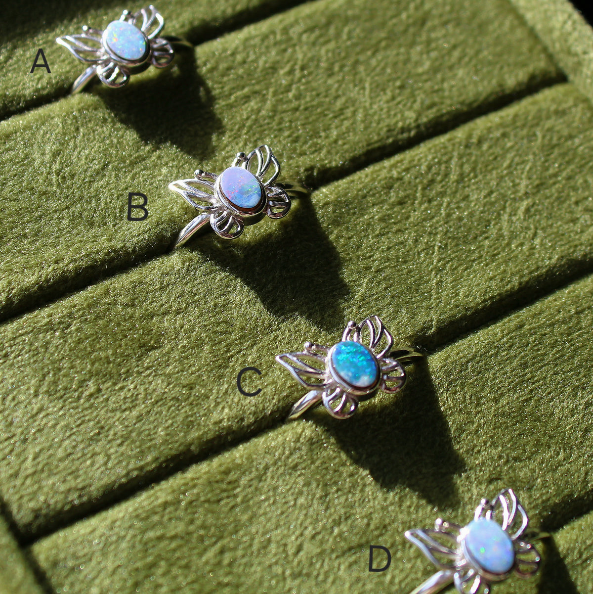 Opal Ring • 925 Sterling Sliver • Size Adjustable