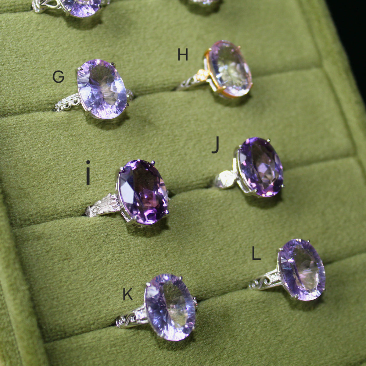 Faceted Amethyst Ring • 925 Sterling Sliver • Size Adjustable