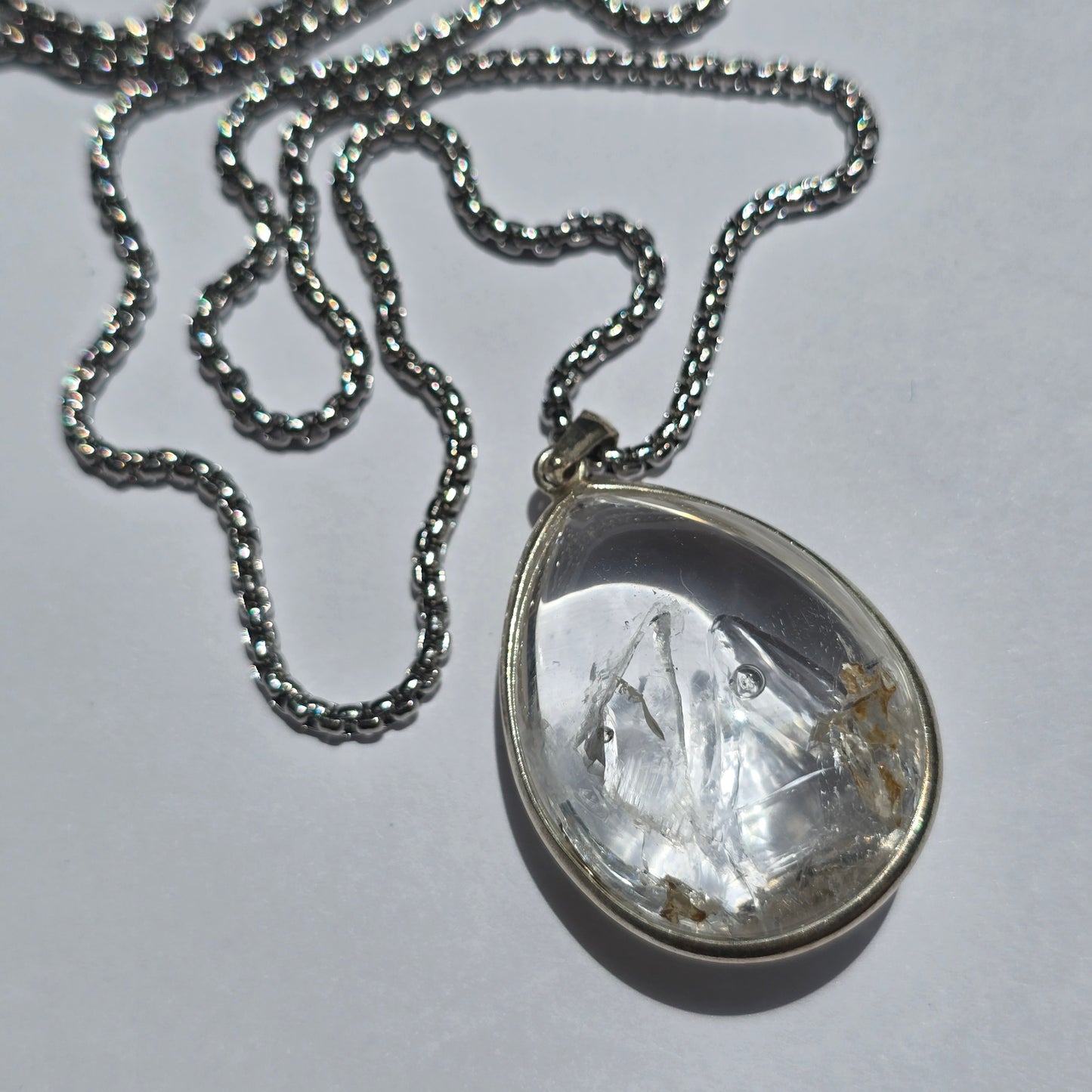 Quartz Enhydro Crystal Pendant