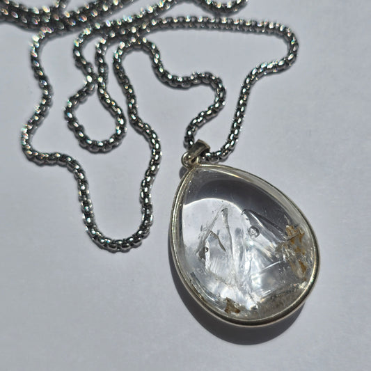 Quartz Enhydro Crystal Pendant