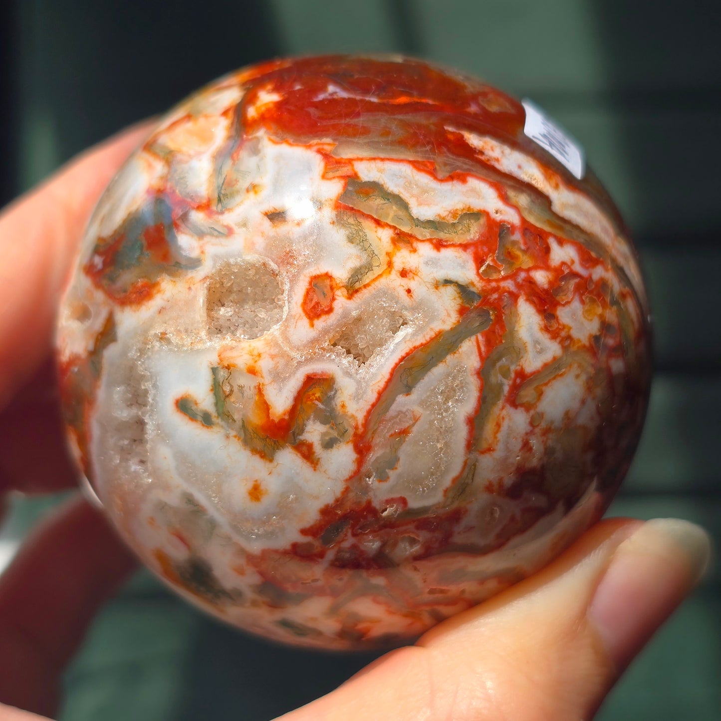 Red Moss Agate Sphere ❤️