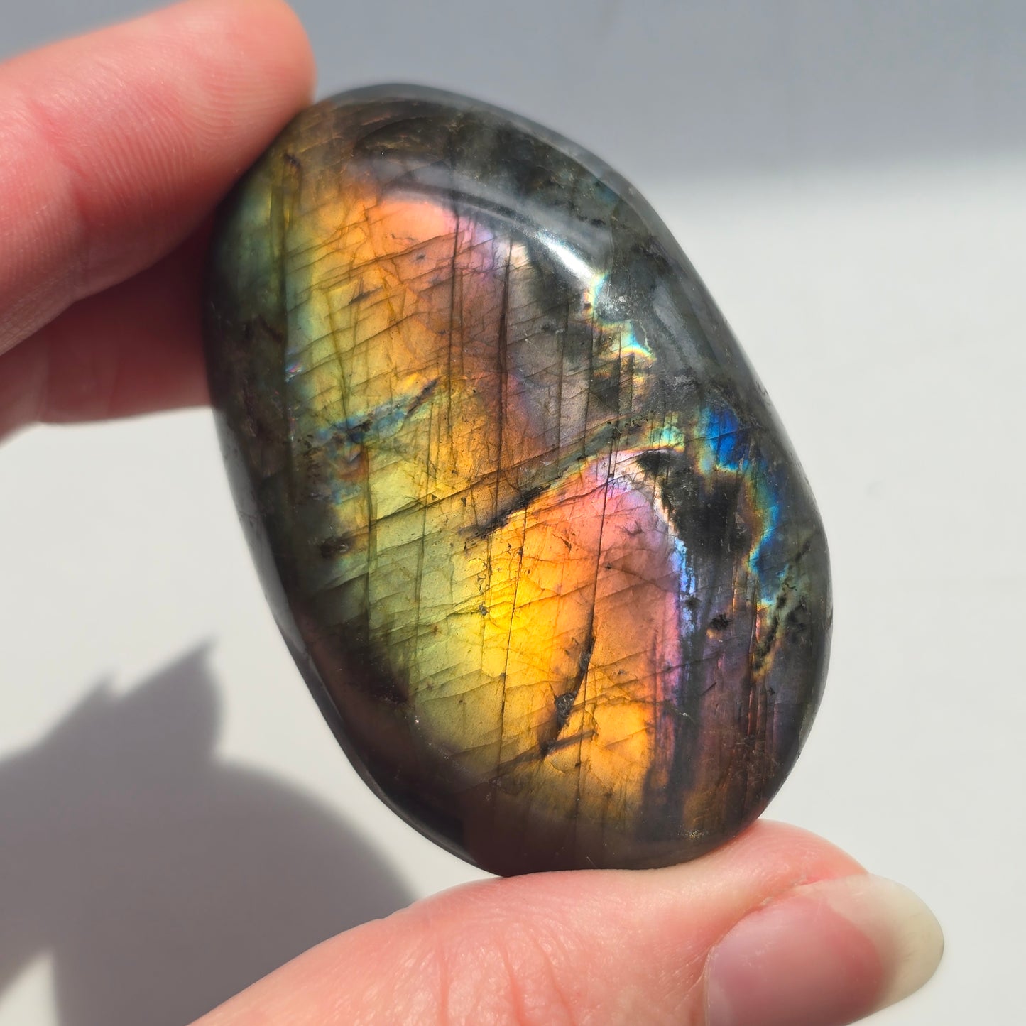 Rainbow Labradorite Palmstone