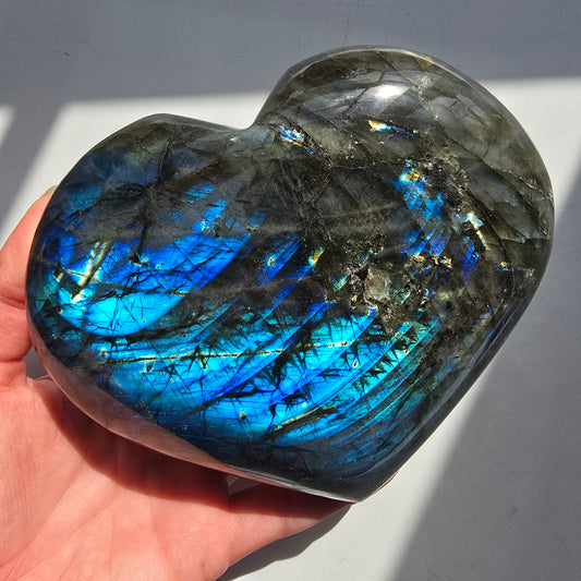 Labradorite Heart