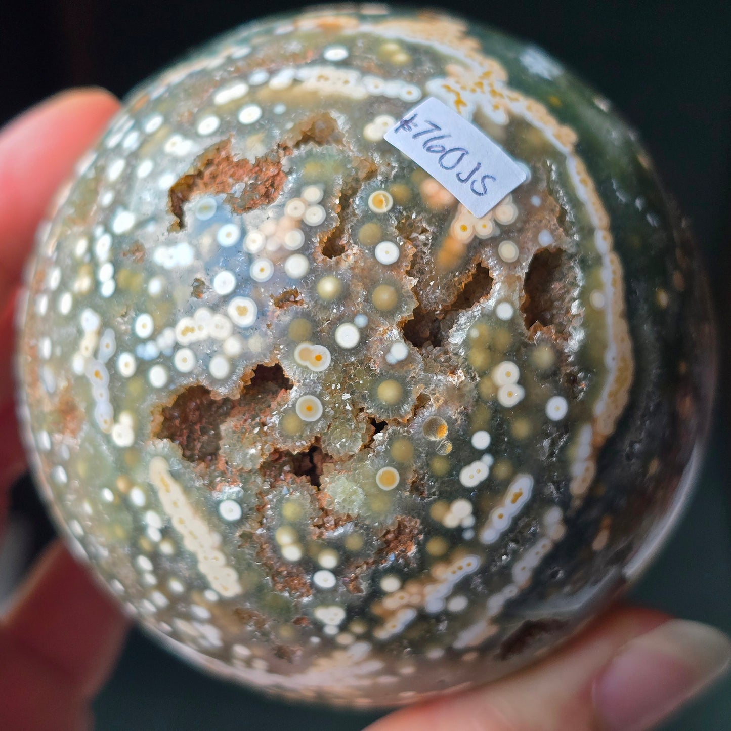 XL Orbicular Jasper Sphere 💚