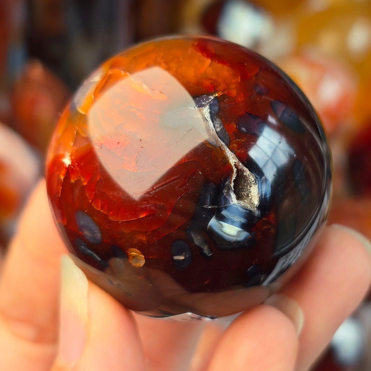Moody Carnelian Sphere 🖤