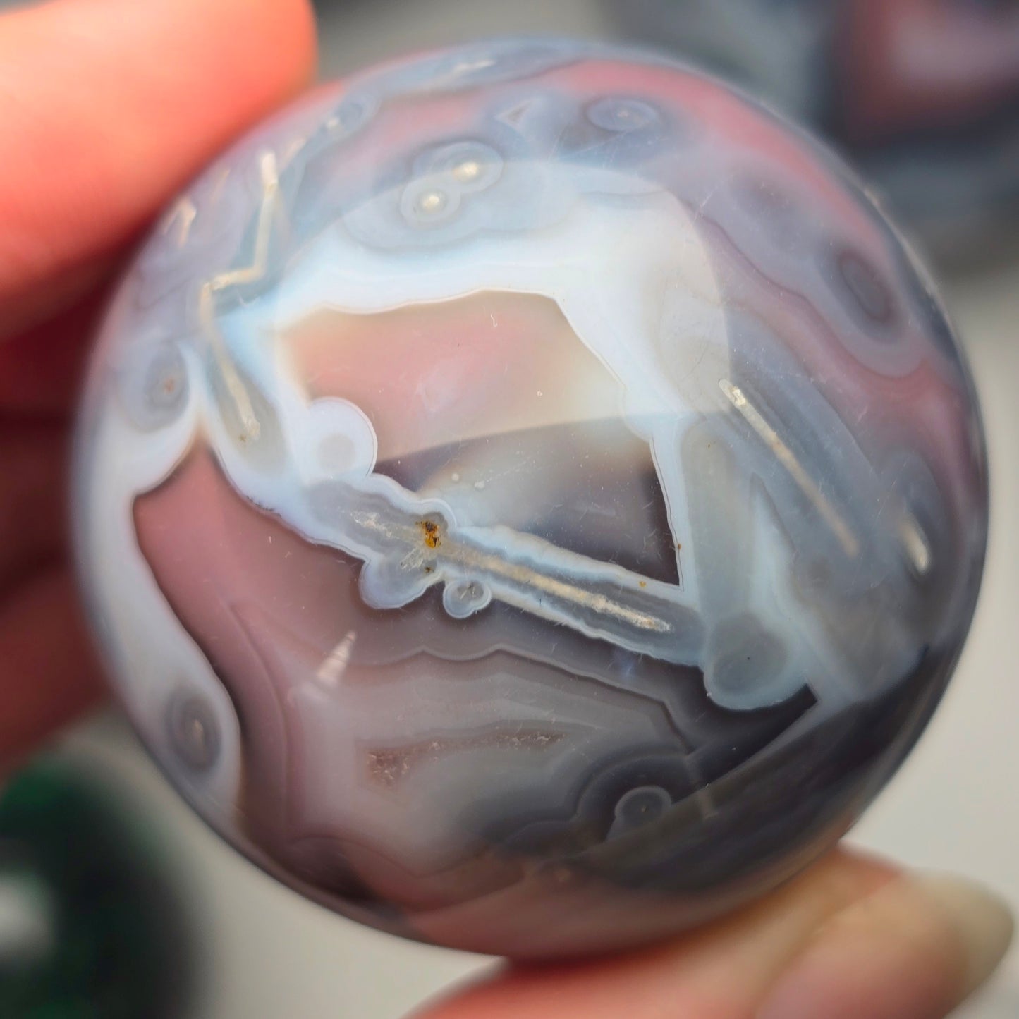 Mozambique Agate Sphere 🩵