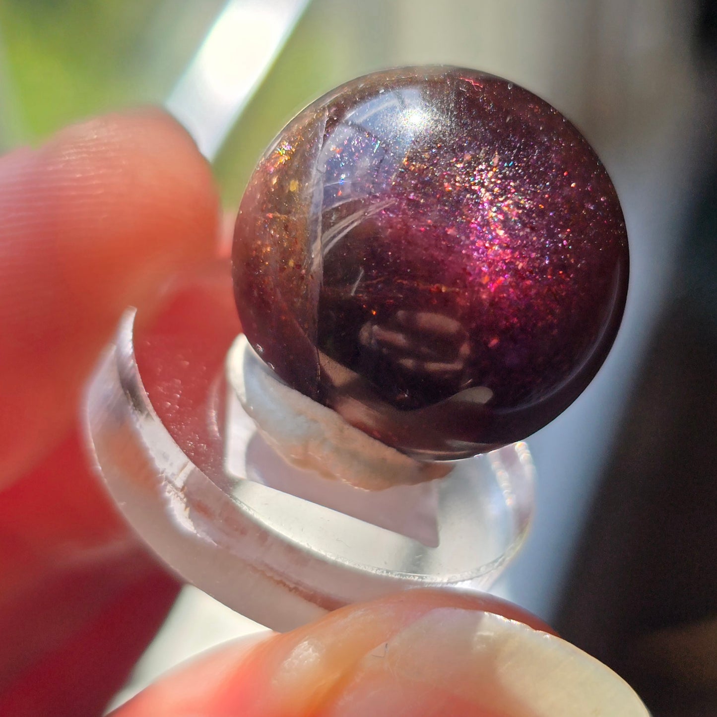 HQ Gemmy Iolite x Sunstone Sphere 🔮