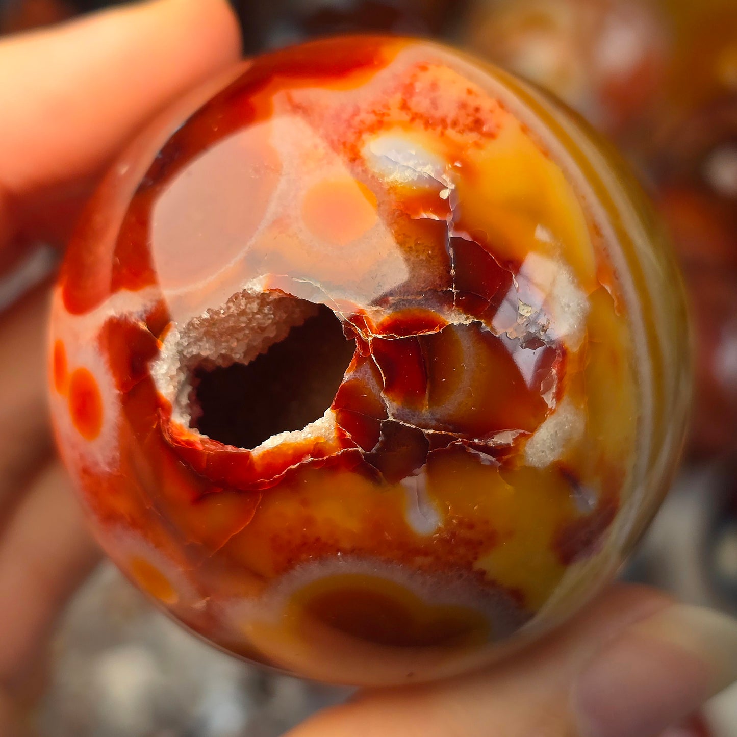 Funky Carnelian Sphere 🧡
