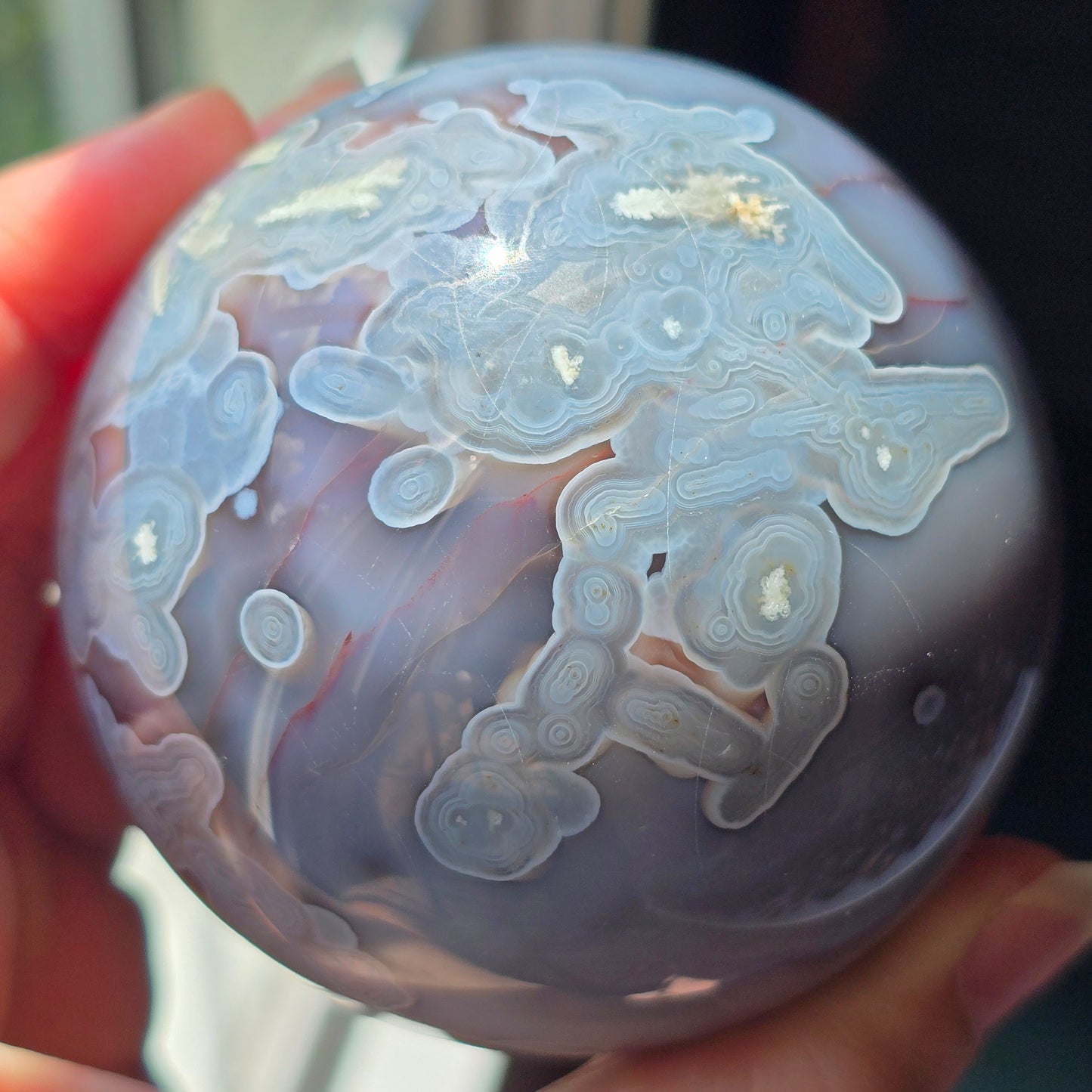 XL Mozambique Agate Sphere 🩵