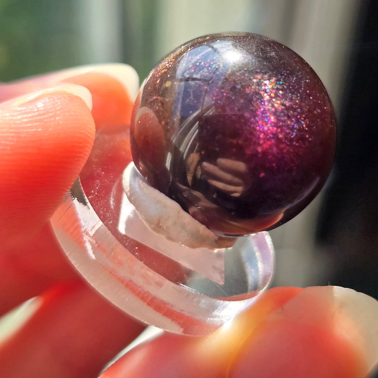 HQ Gemmy Iolite x Sunstone Sphere 🔮