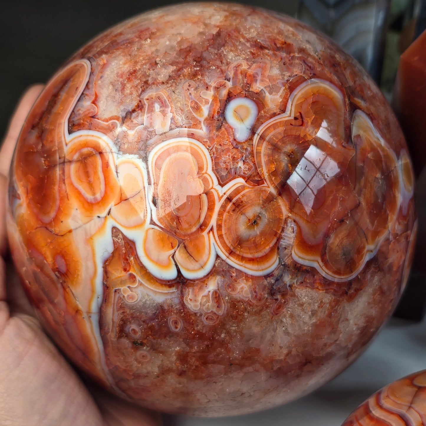 XL Carnelian Sphere ❤️