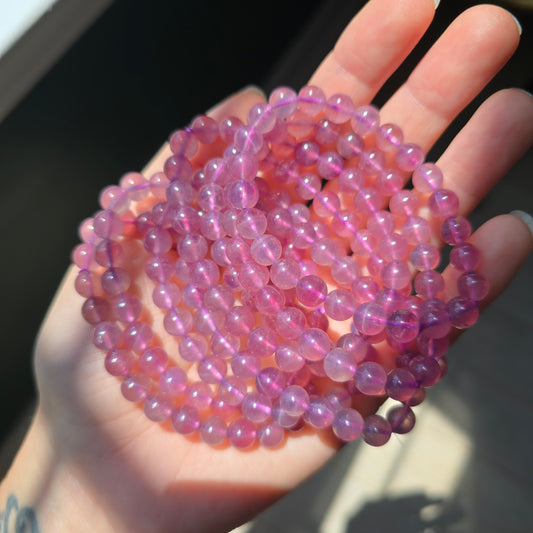 Star Flash Lavender Rose Quartz Bracelet