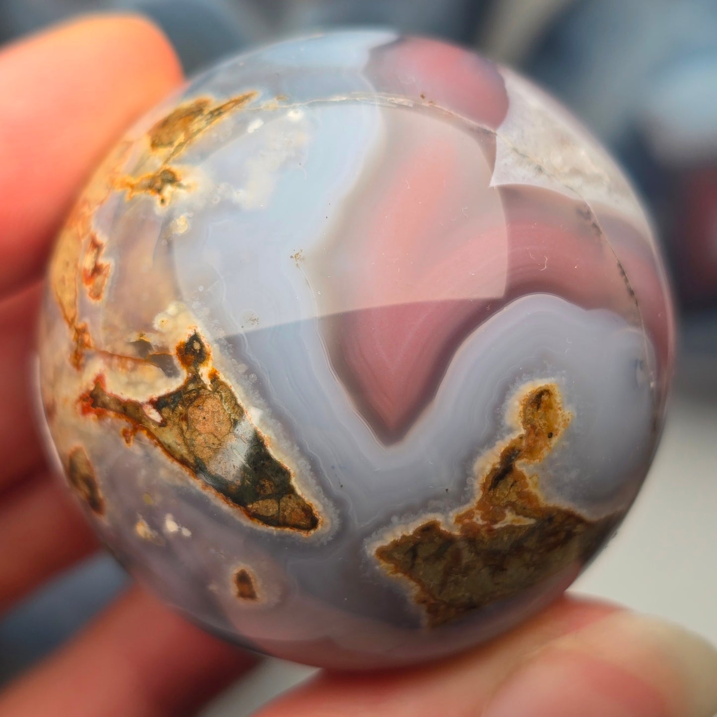 Mozambique Agate Sphere 🩷
