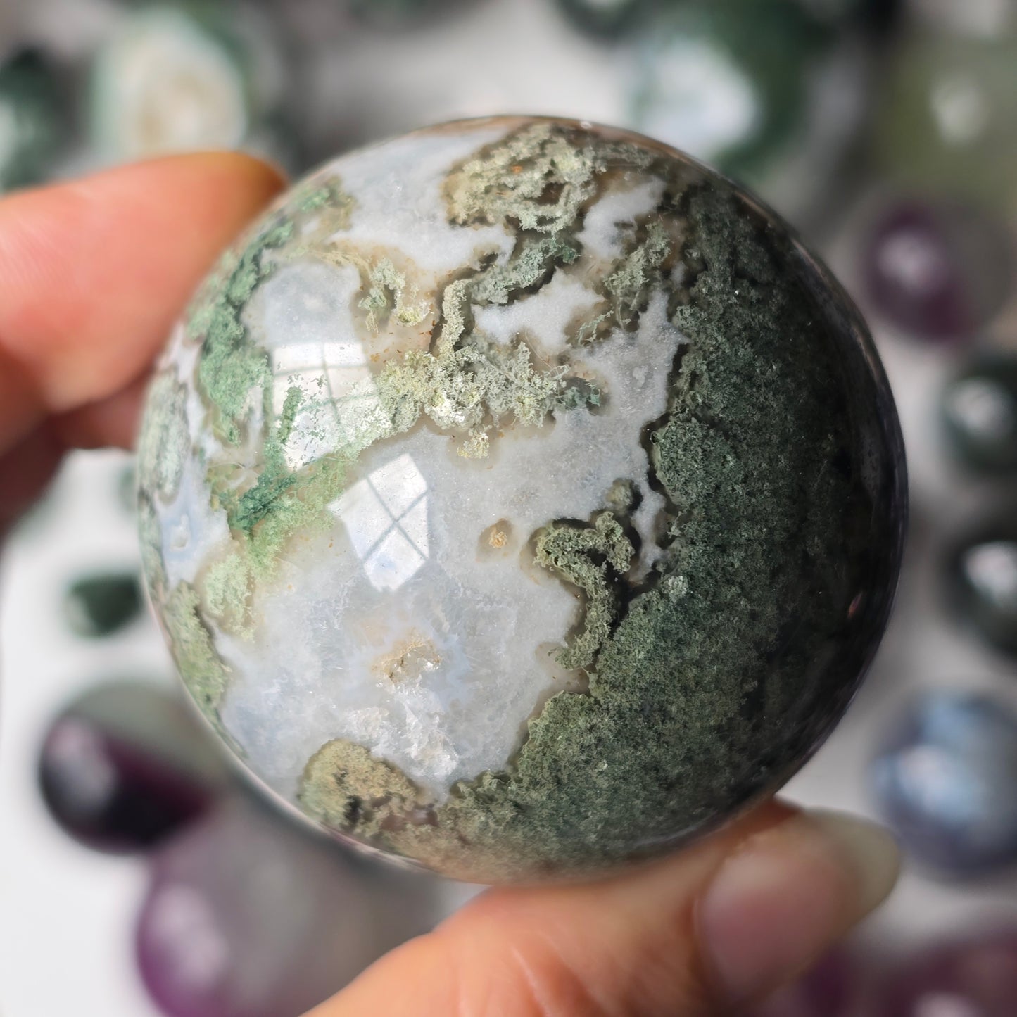 Moss Agate Sphere 🌿