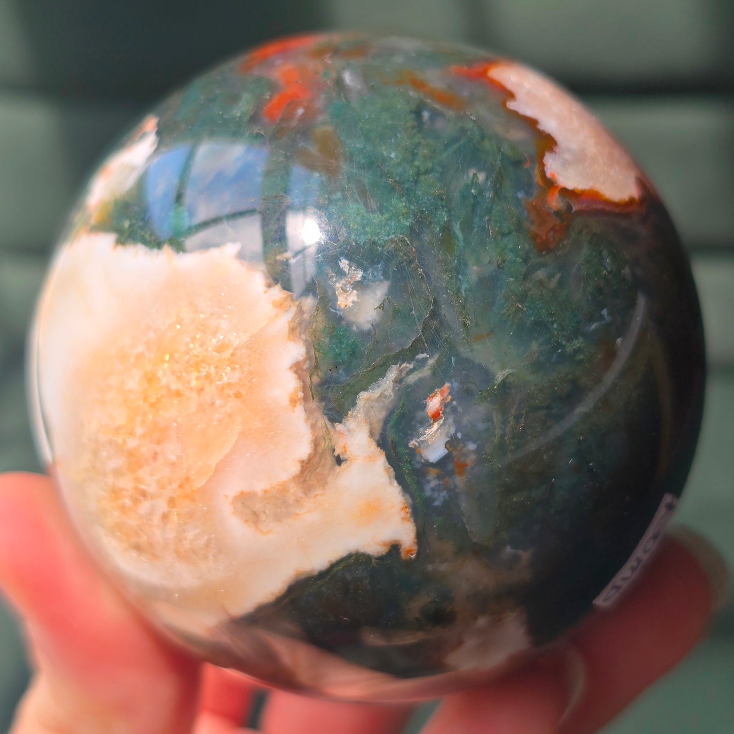 Red Moss Agate Sphere 🌿
