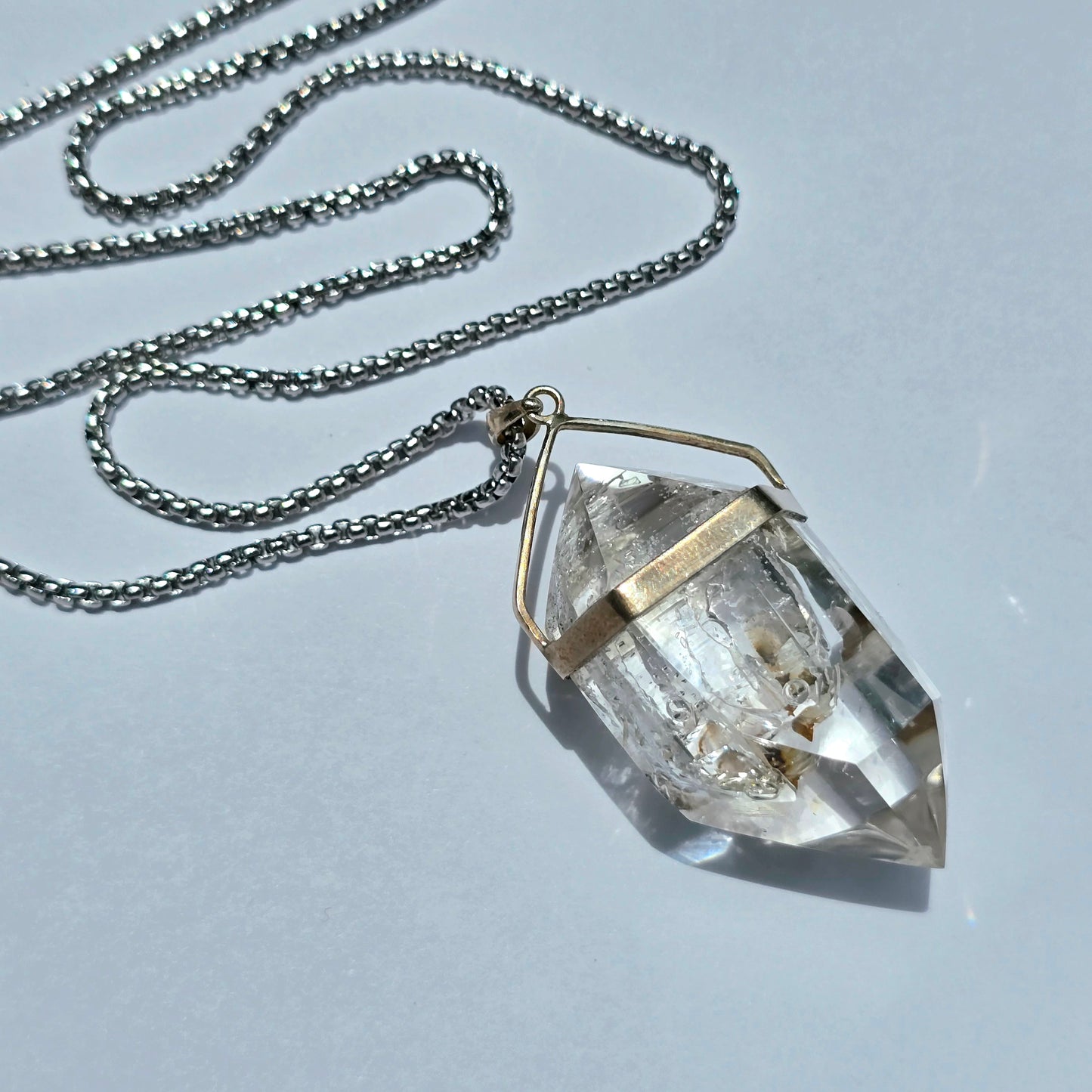 Quartz Enhydro Crystal Pendant
