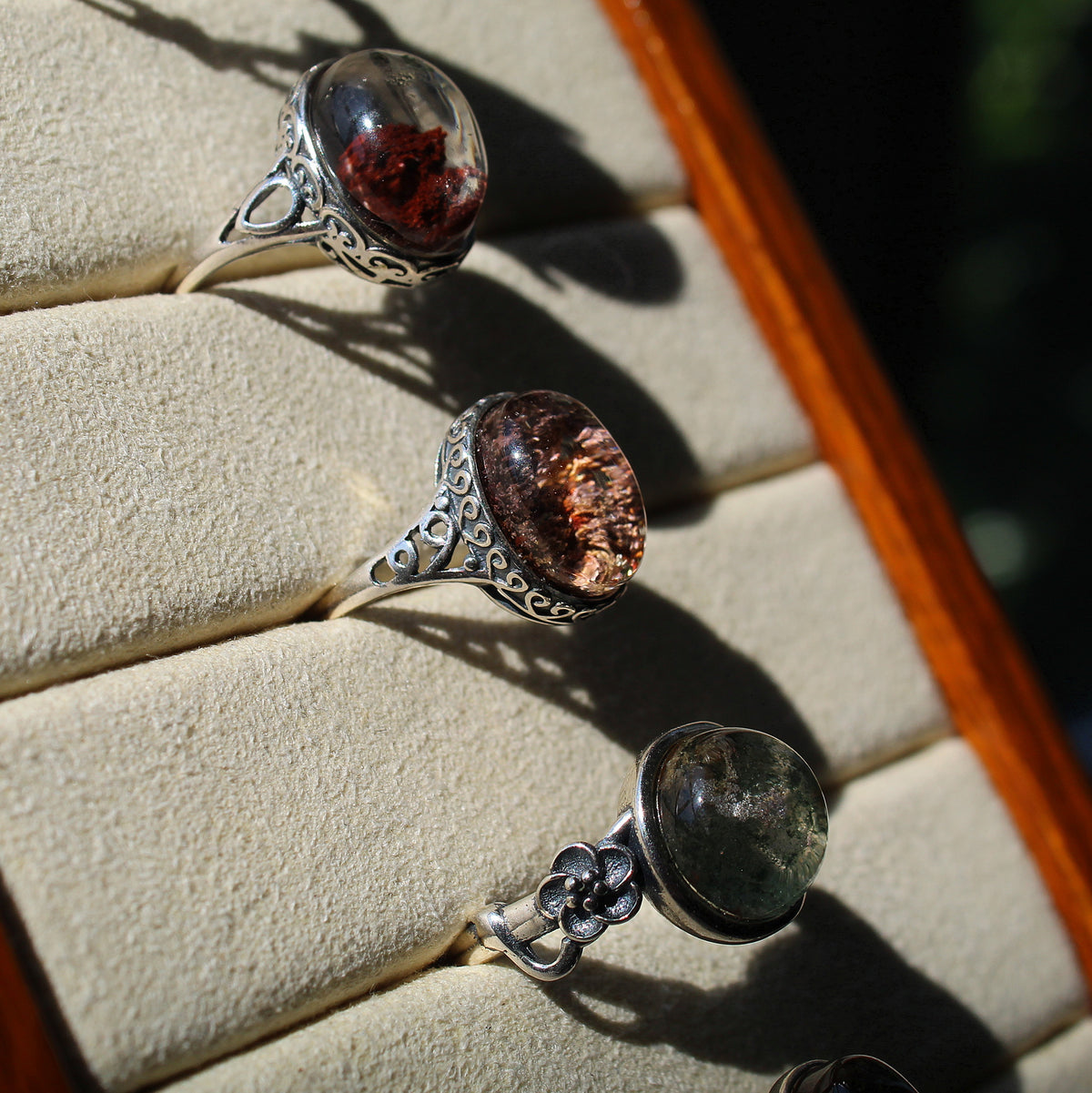 Garden Quartz Ring • 925 Sterling Sliver • Size Adjustable