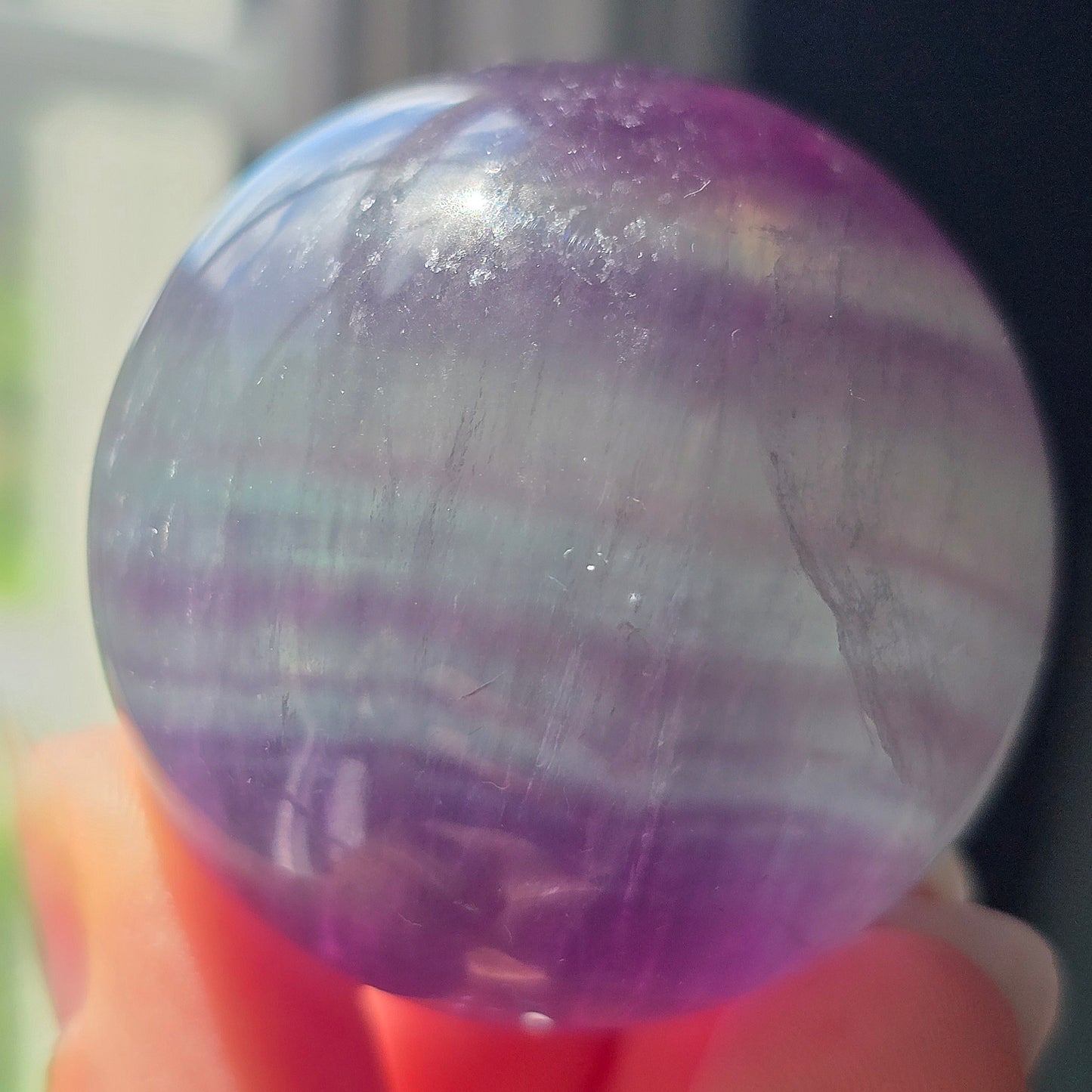 Teal + Purple Fluorite Sphere 🔮