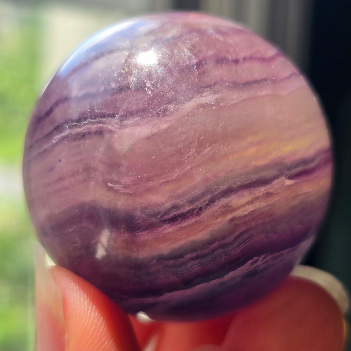 Purple + Yellow Fluorite Sphere 🔮
