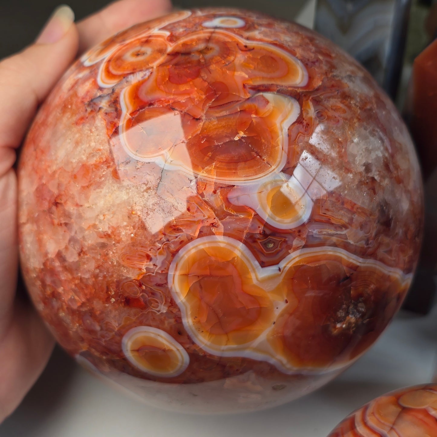 XL Carnelian Sphere ❤️