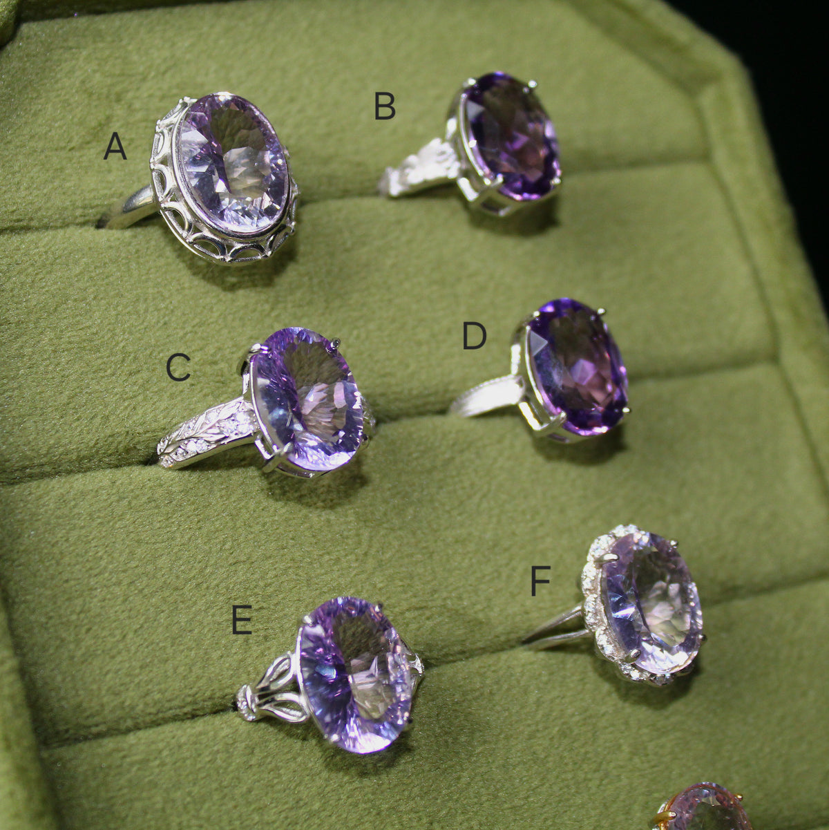 Faceted Amethyst Ring • 925 Sterling Sliver • Size Adjustable