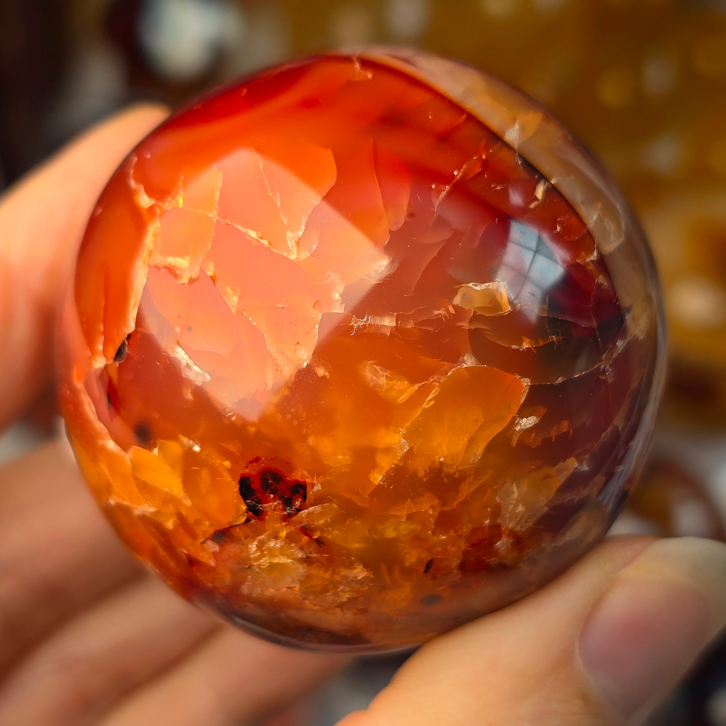 Funky Carnelian Sphere ❤️