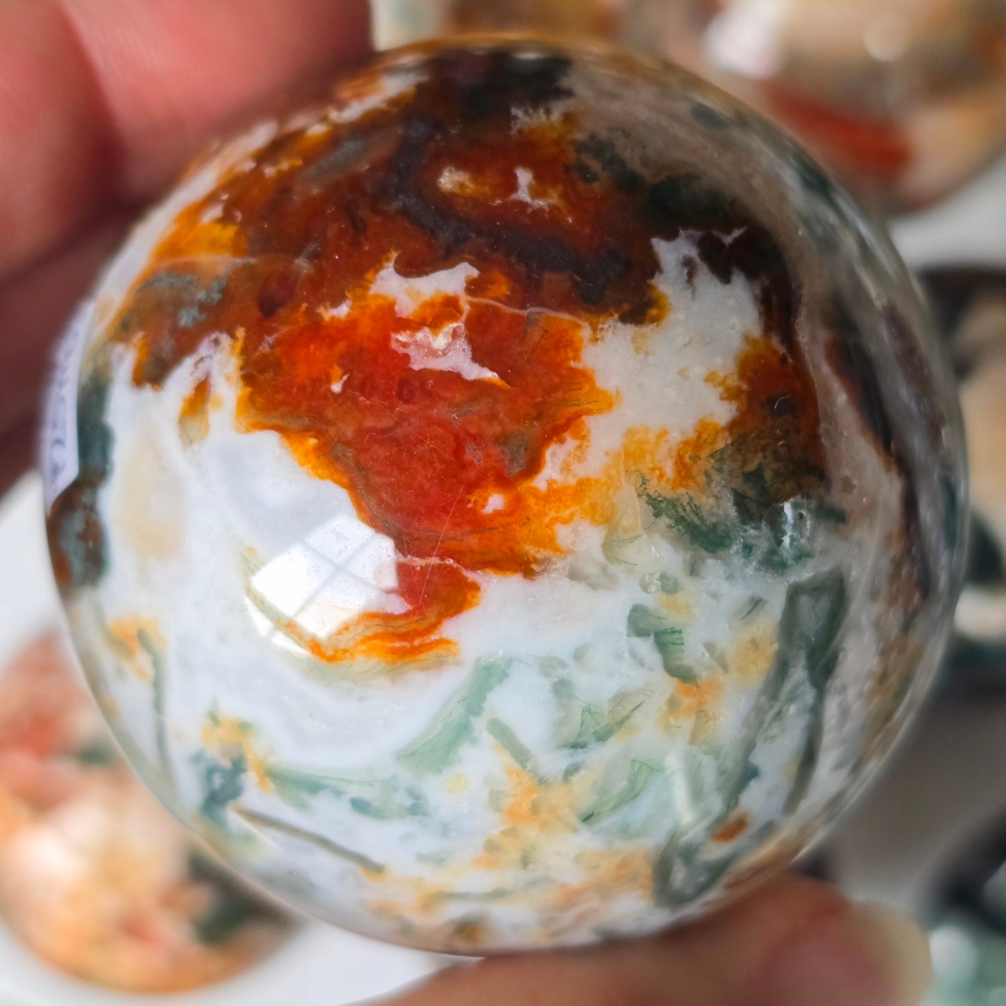 Red Moss Agate Sphere 🌿