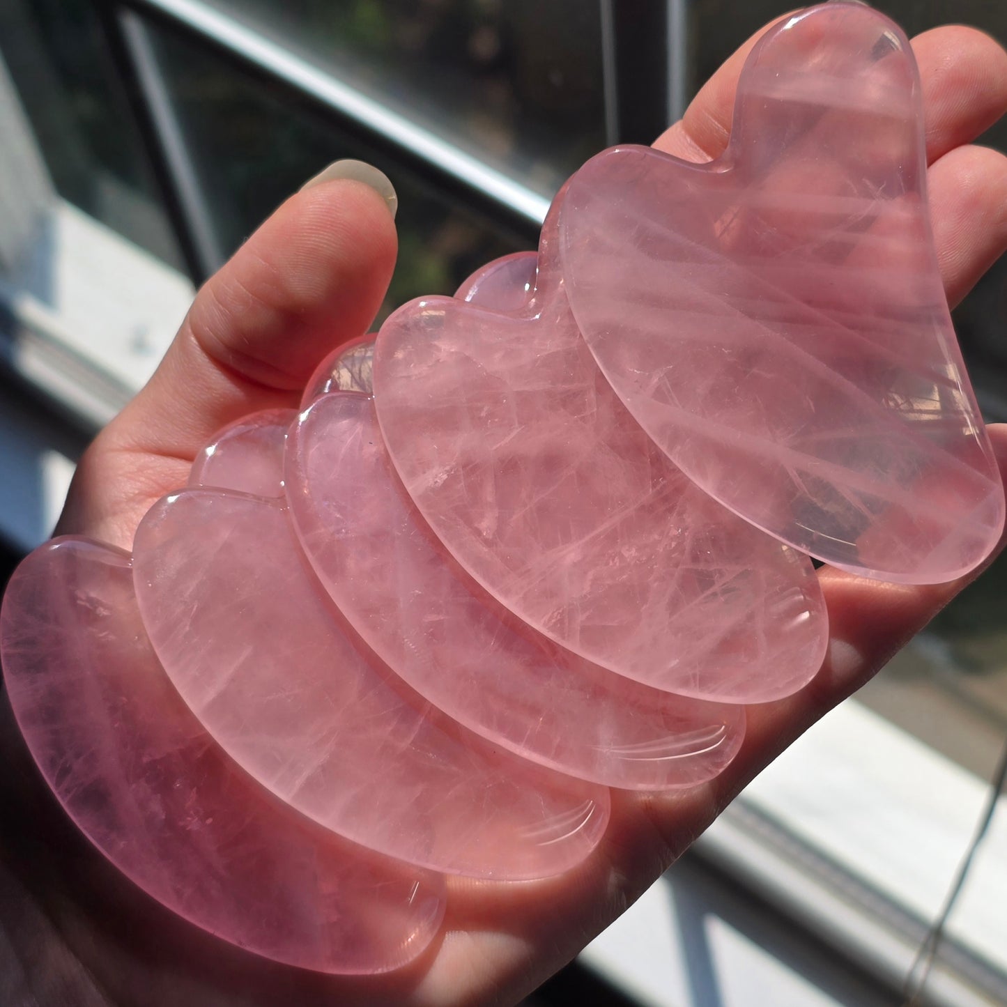 Gemmy Rose Quartz Gua Sha