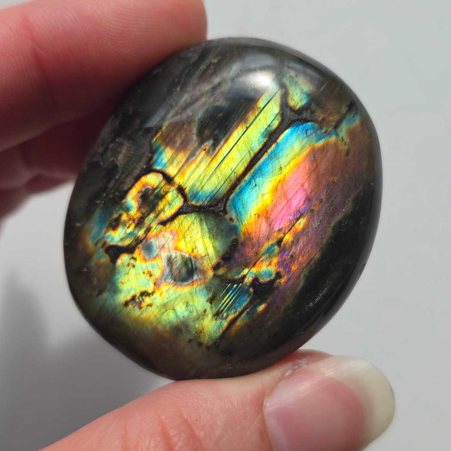 Rainbow Labradorite Palmstone