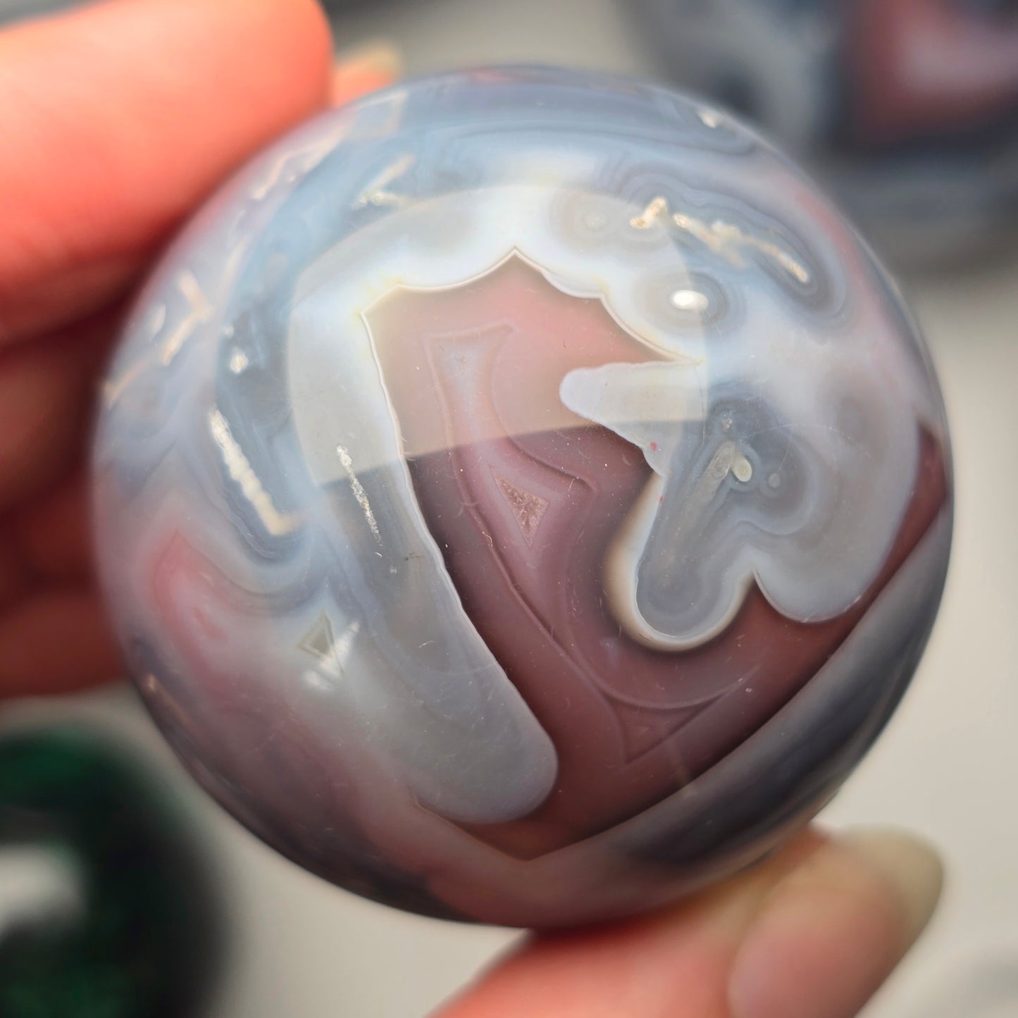 Mozambique Agate Sphere 🩵