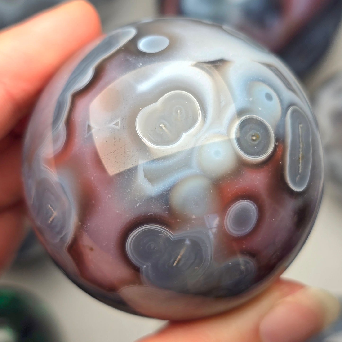 Mozambique Agate Sphere 🩵