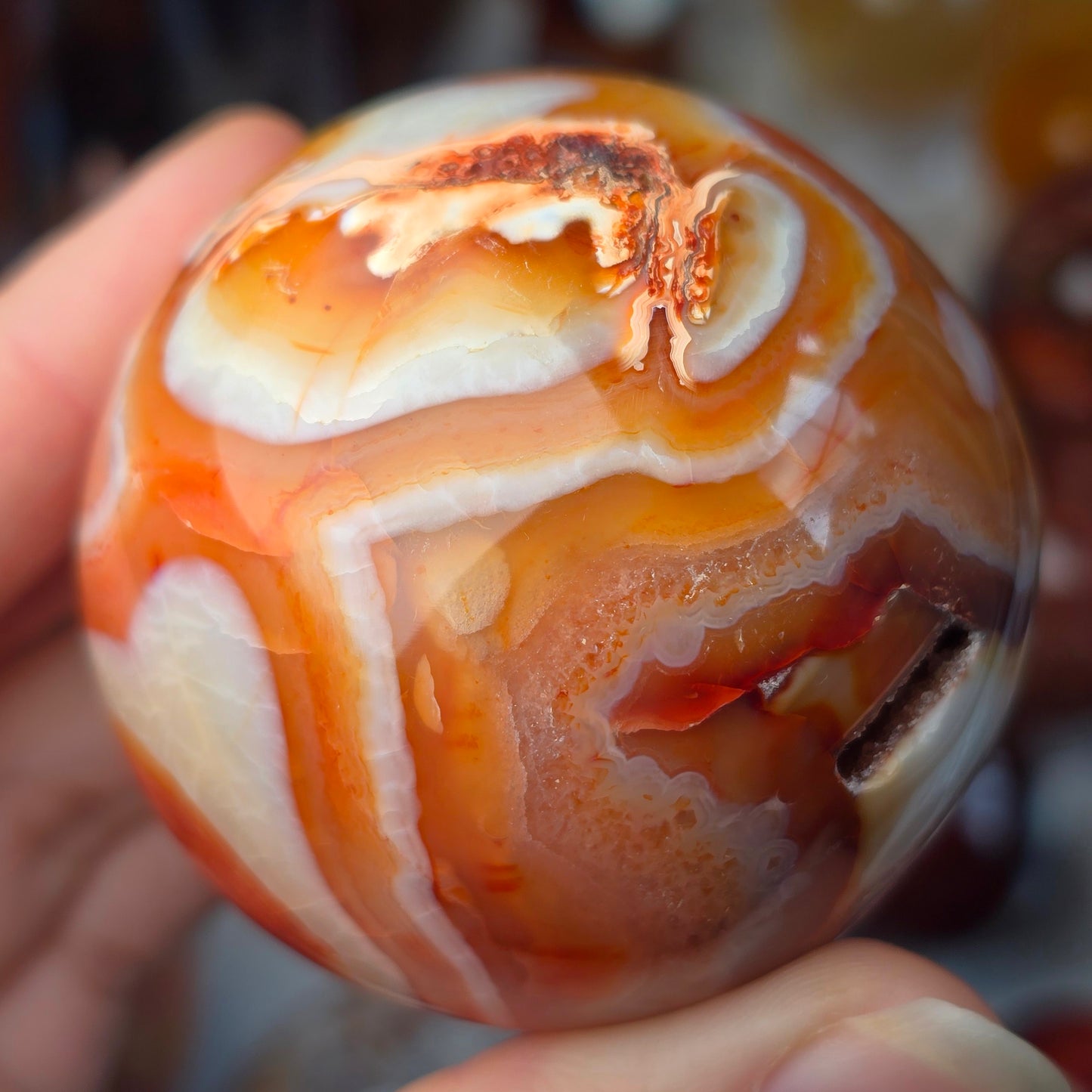 Funky Carnelian Sphere 🧡