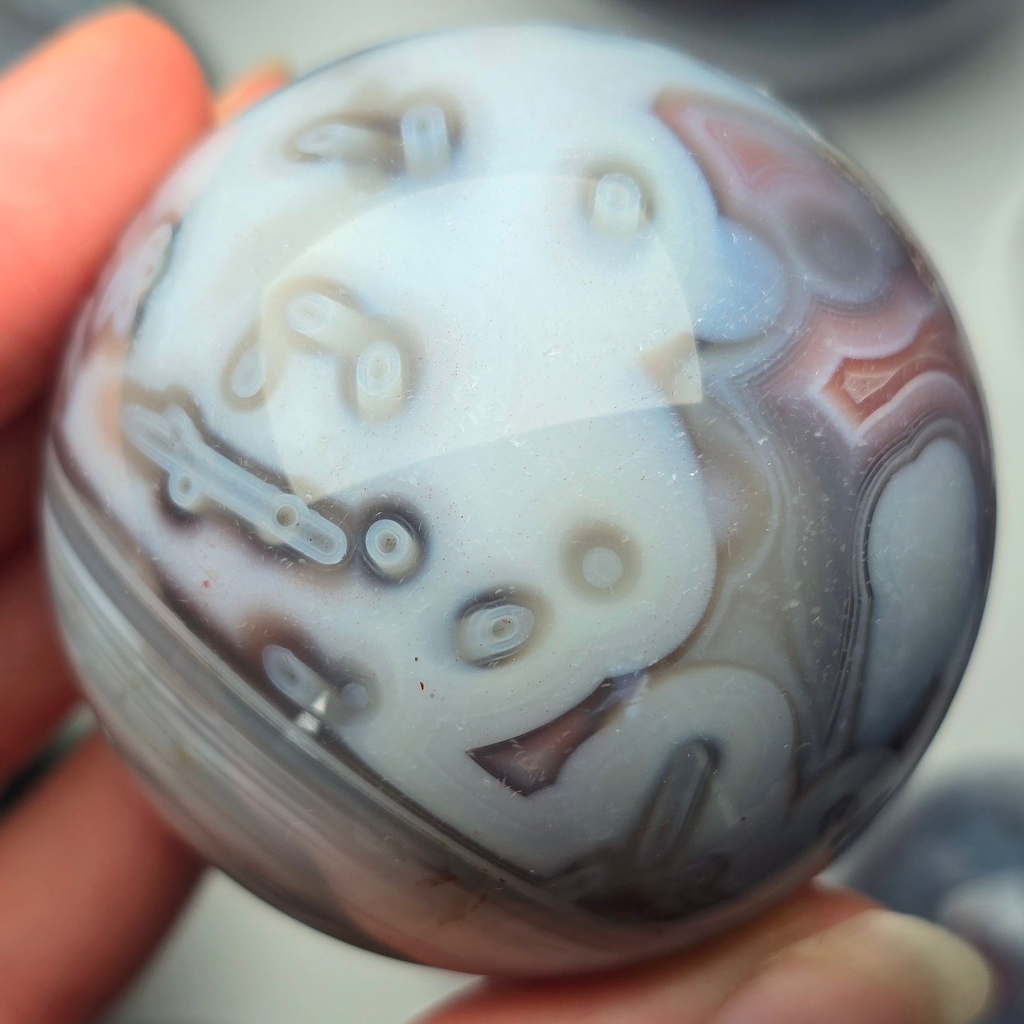 Mozambique Agate Sphere 🩵