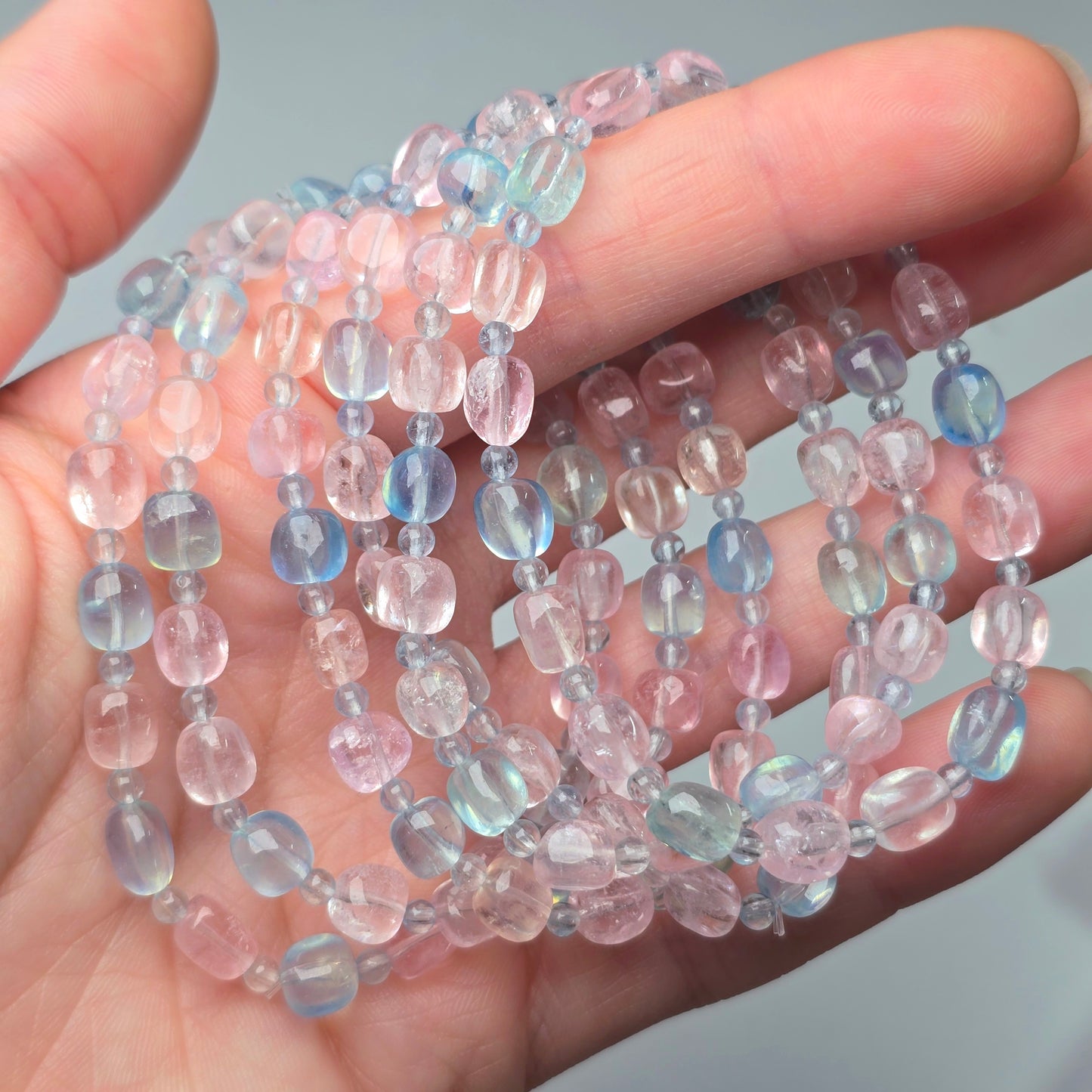 Freeform Morganite Bracelet