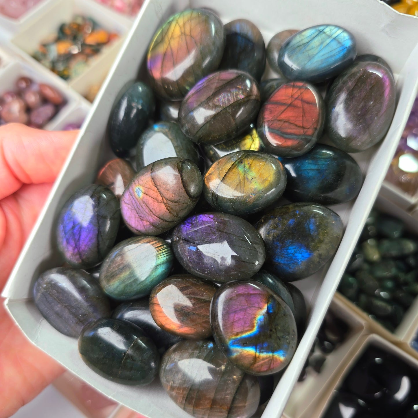 Mini Rainbow Labradorite Pocket Stone