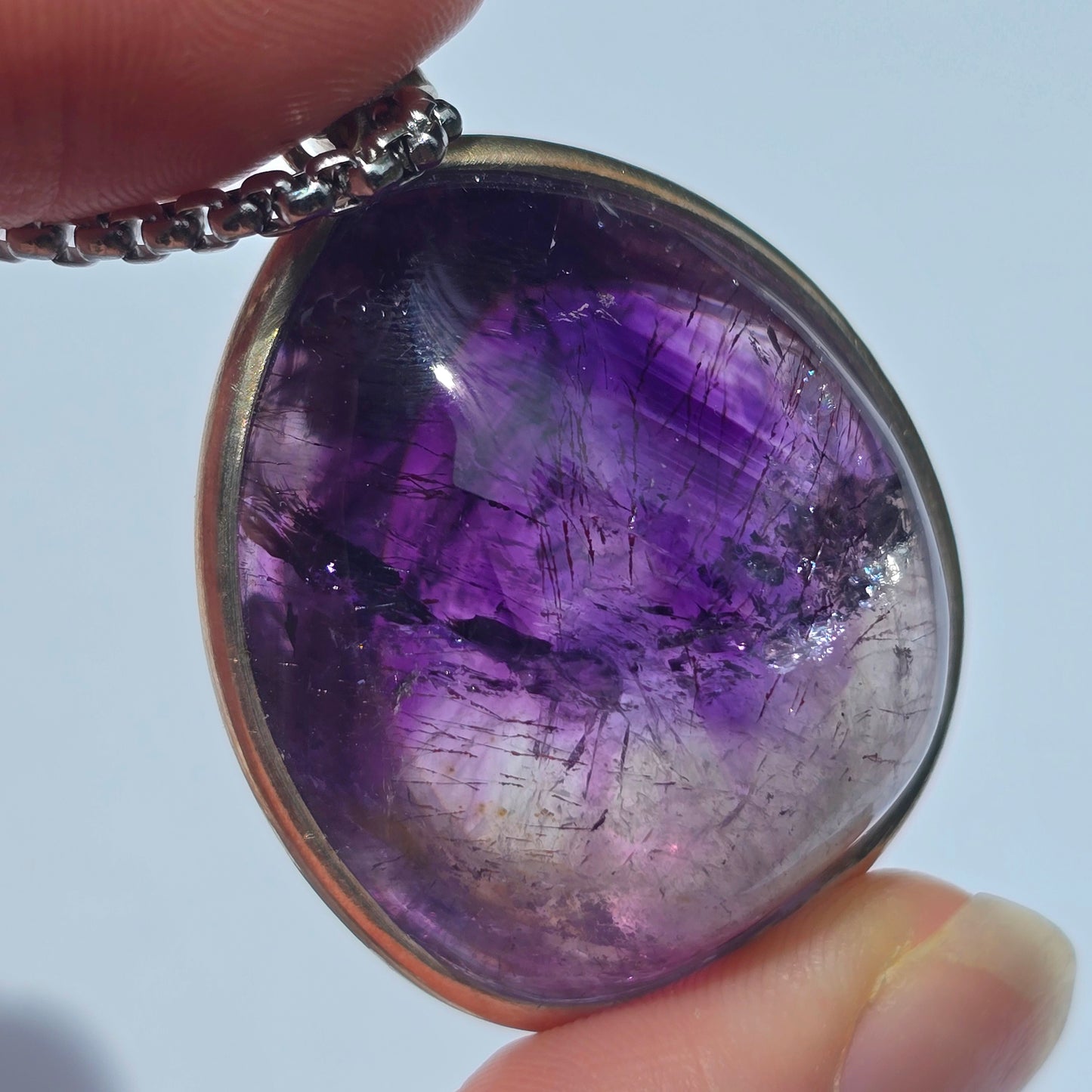 Amethyst Enhydro Crystal Pendant