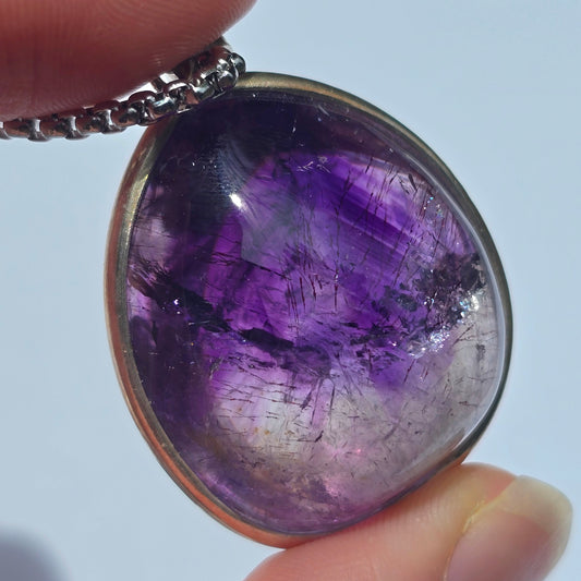Amethyst Enhydro Crystal Pendant