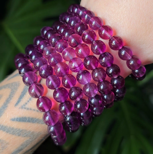 Magenta Fluorite Bracelet