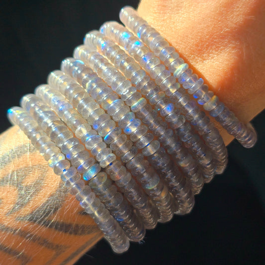 Gemmy Labradorite (Donut Bead) Bracelet