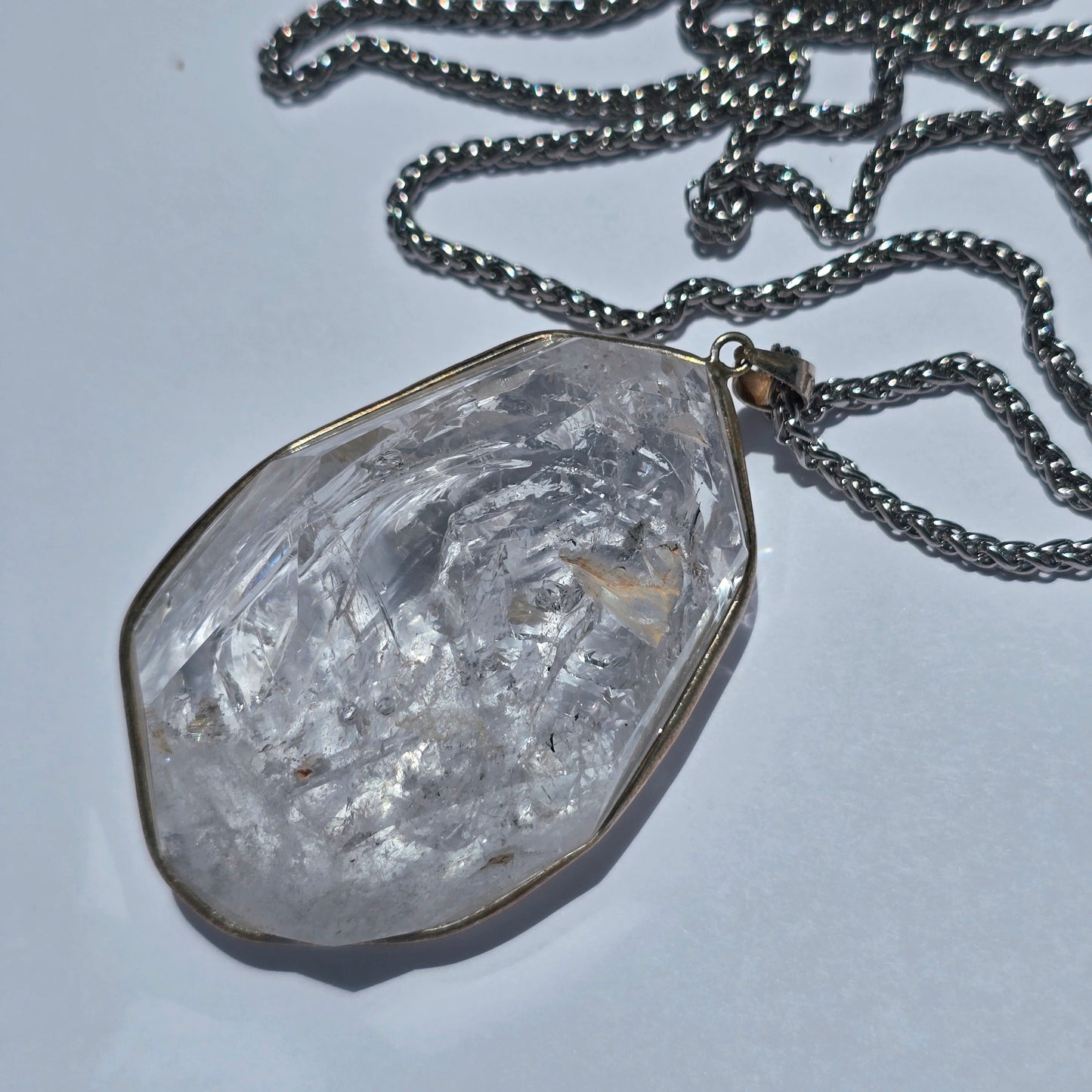 Quartz Enhydro Crystal Pendant