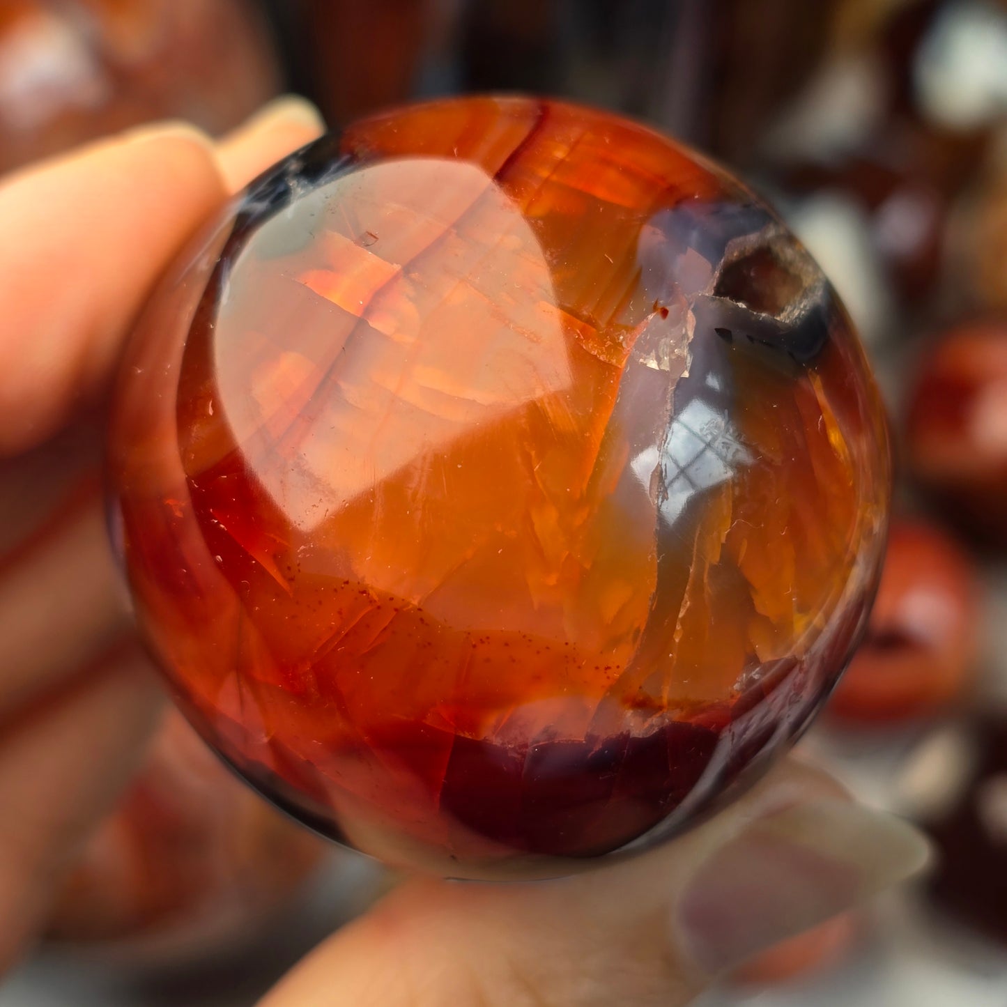 Moody Carnelian Sphere 🖤