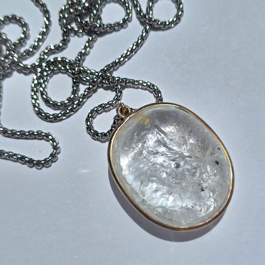 Quartz Enhydro Crystal Pendant